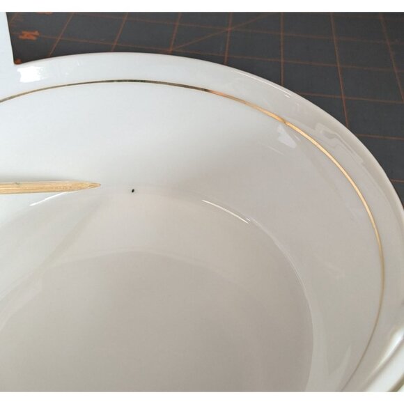 Noritake Azalea porcelain Butter Dish drip drain tray plate Gold Trim green M ma - Picture 10 of 16